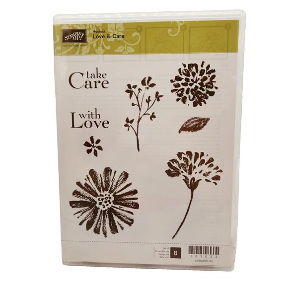 Stampin Up Love & Care Cling Stamp Set Unmounted Flowers Friend Cardmaking - Picture 1 of 4